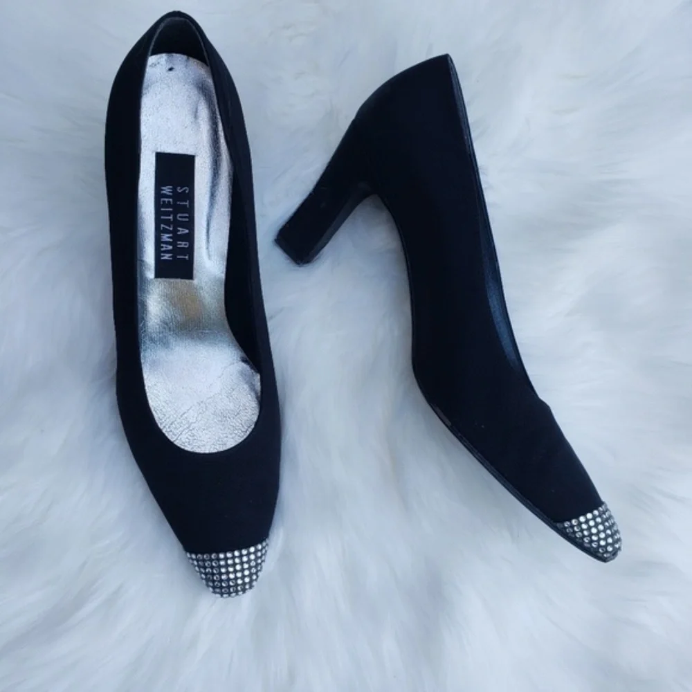 STUART WEITZMAN Rhinestones Embellished Heels 8.5